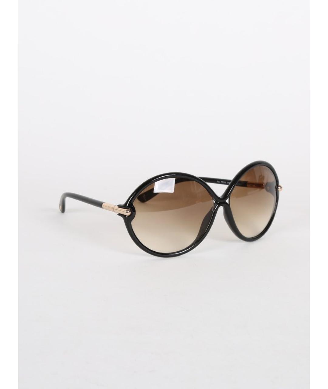 TOM FORD Черные пластиковые солнцезащитные очки, фото 2