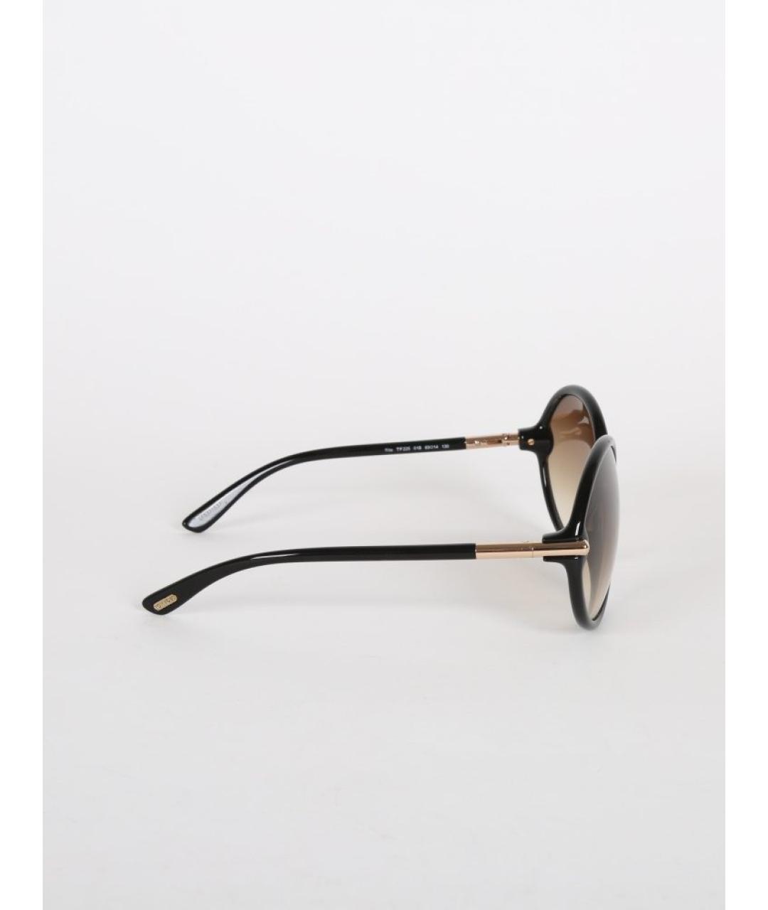 TOM FORD Черные пластиковые солнцезащитные очки, фото 9