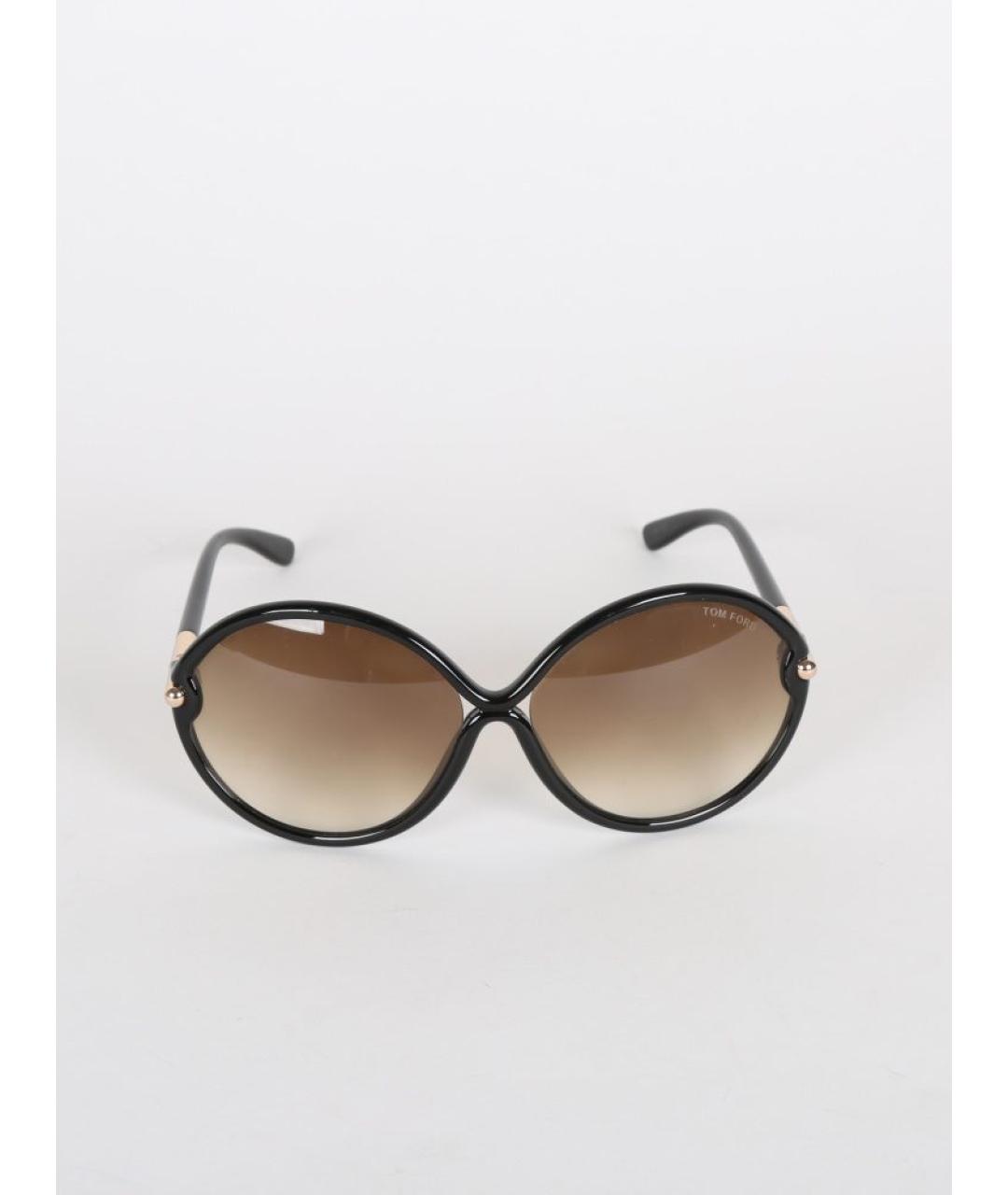 TOM FORD Черные пластиковые солнцезащитные очки, фото 10