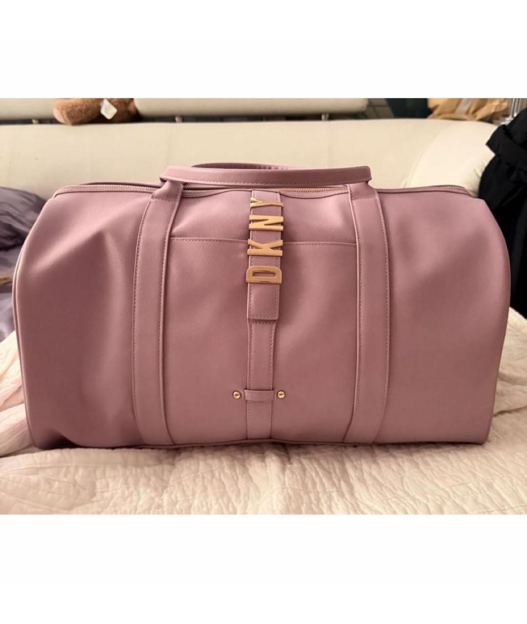 DKNY Розовая дорожная/спортивная сумка, фото 2