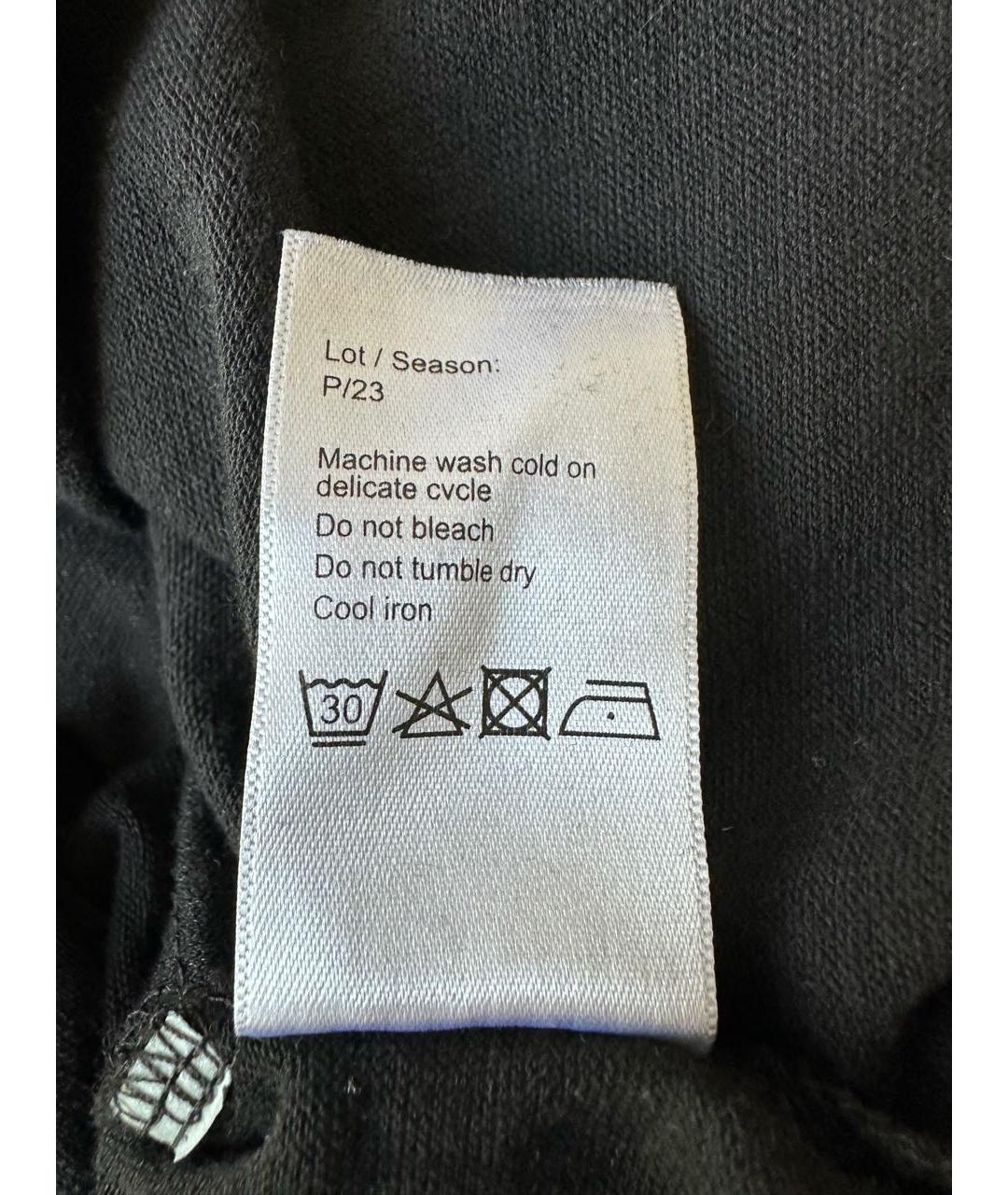 R13 Черная хлопко-эластановая футболка, фото 7