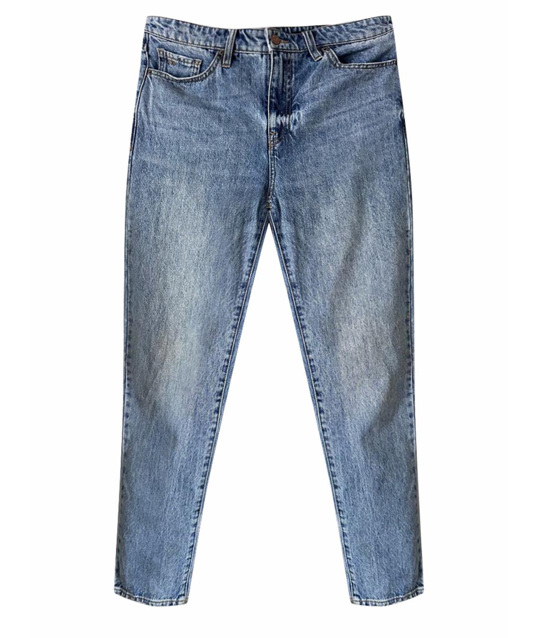 ARMANI EXCHANGE Синие хлопковые прямые джинсы, фото 1