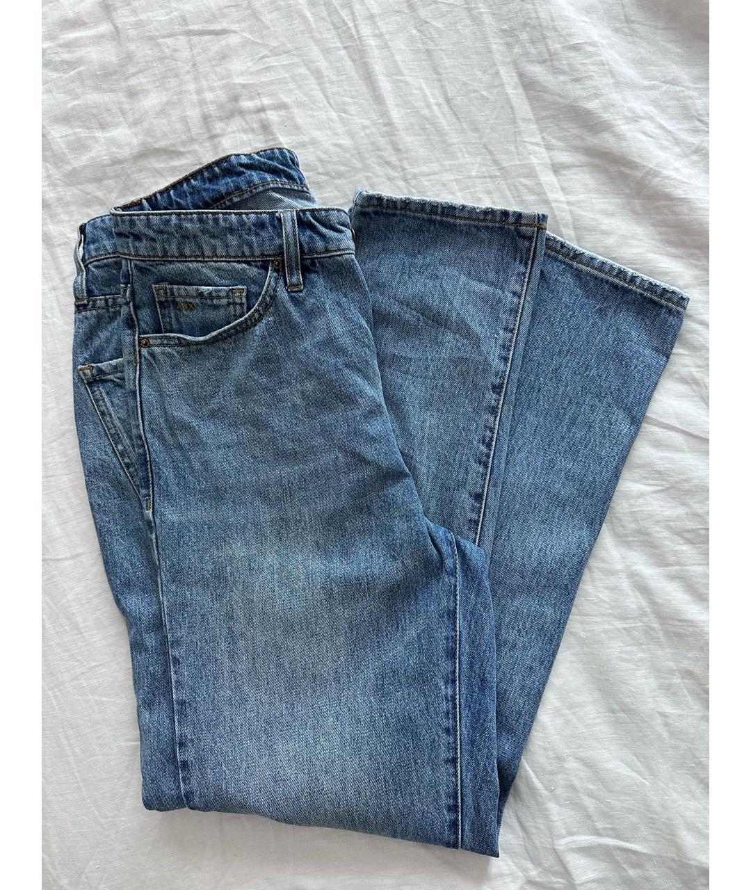 ARMANI EXCHANGE Синие хлопковые прямые джинсы, фото 5