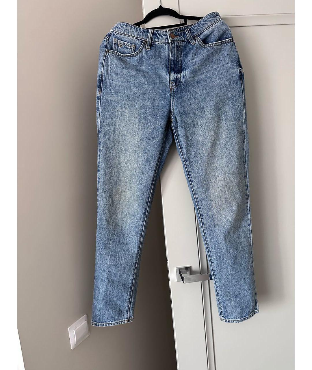 ARMANI EXCHANGE Синие хлопковые прямые джинсы, фото 8