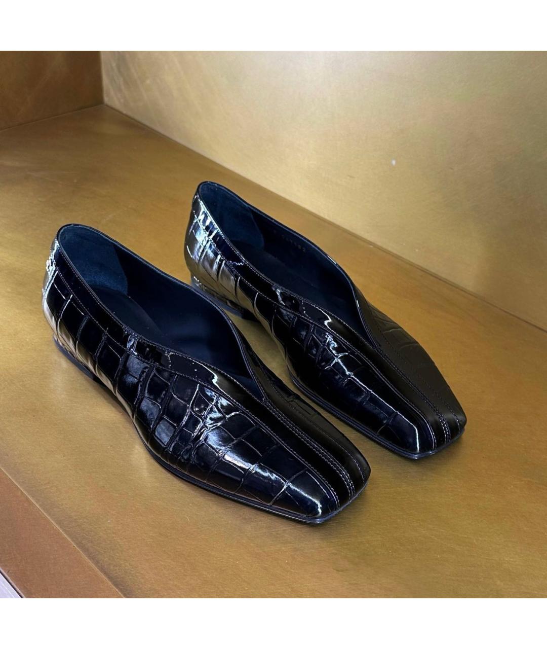 CHANEL Черные балетки из лакированной кожи, фото 6