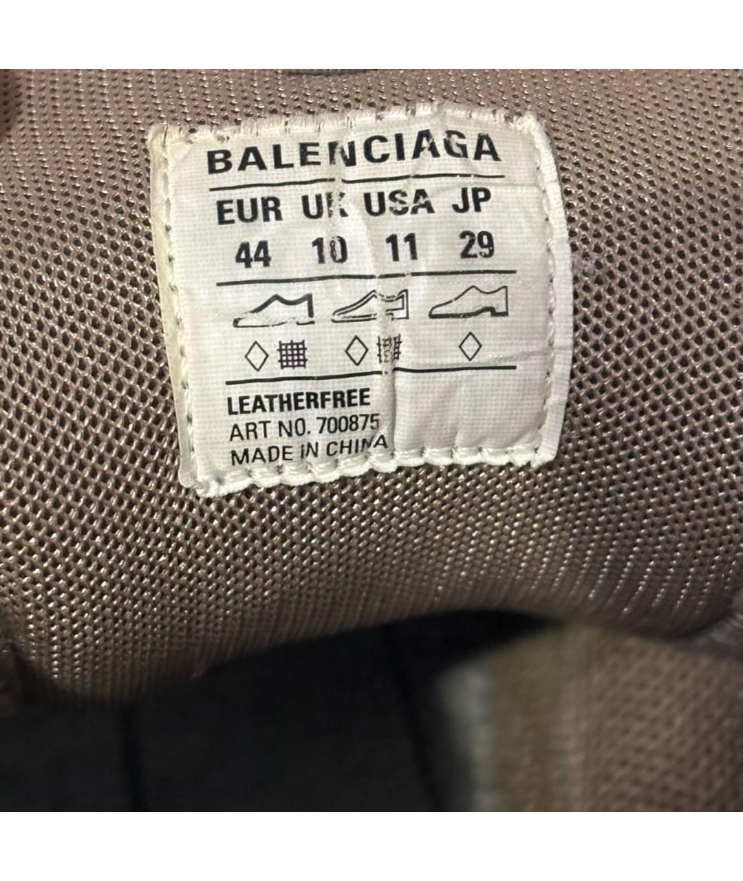 BALENCIAGA Бежевые текстильные низкие кроссовки / кеды, фото 5