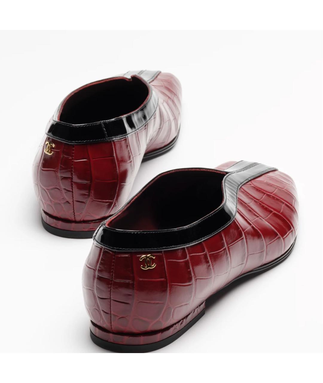 CHANEL Бордовые туфли из лакированной кожи, фото 3