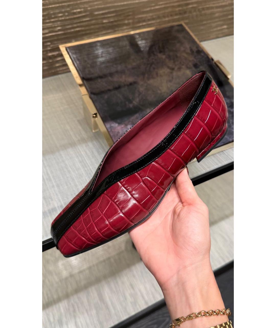 CHANEL Бордовые туфли из лакированной кожи, фото 2