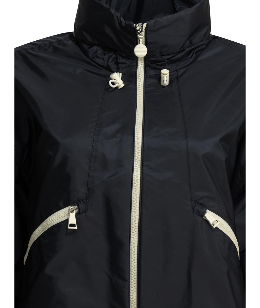 MONCLER Темно-синяя полиамидовая куртка, фото 2