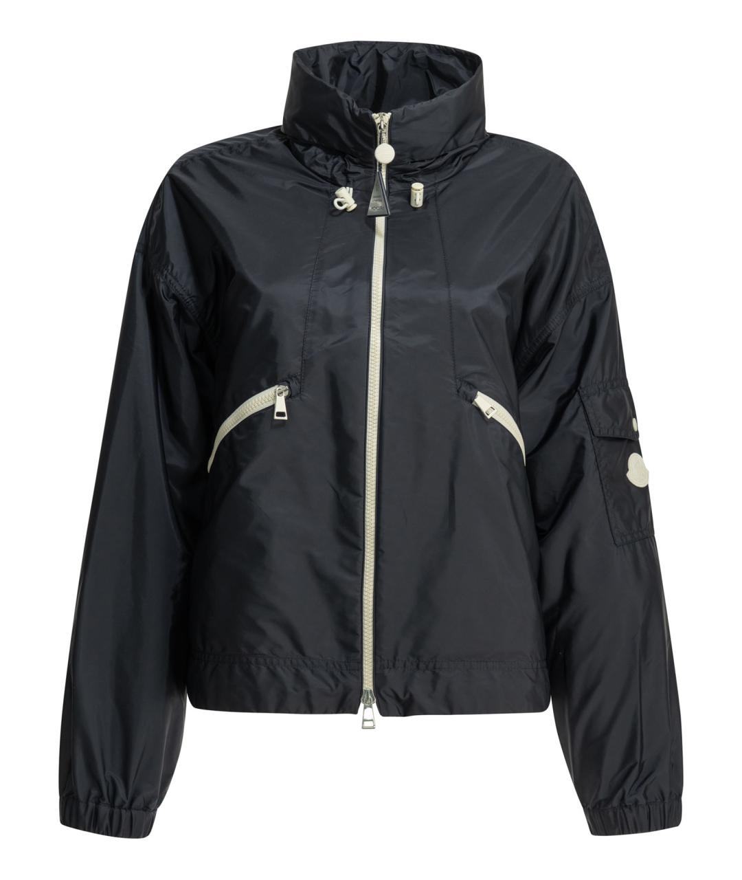 MONCLER Темно-синяя полиамидовая куртка, фото 1