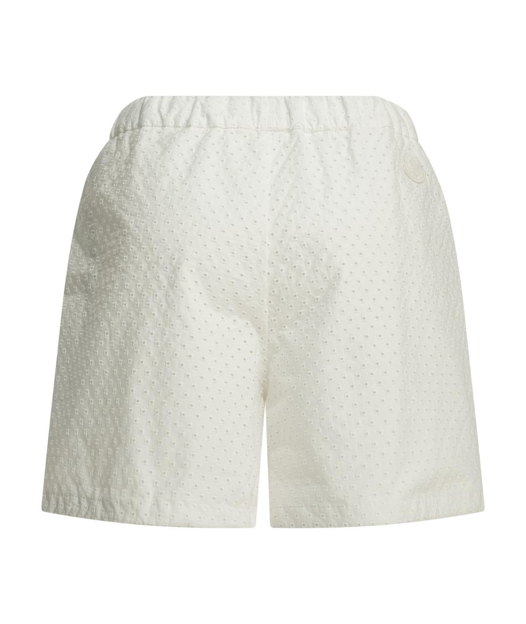 MONCLER Белые хлопковые шорты, фото 2