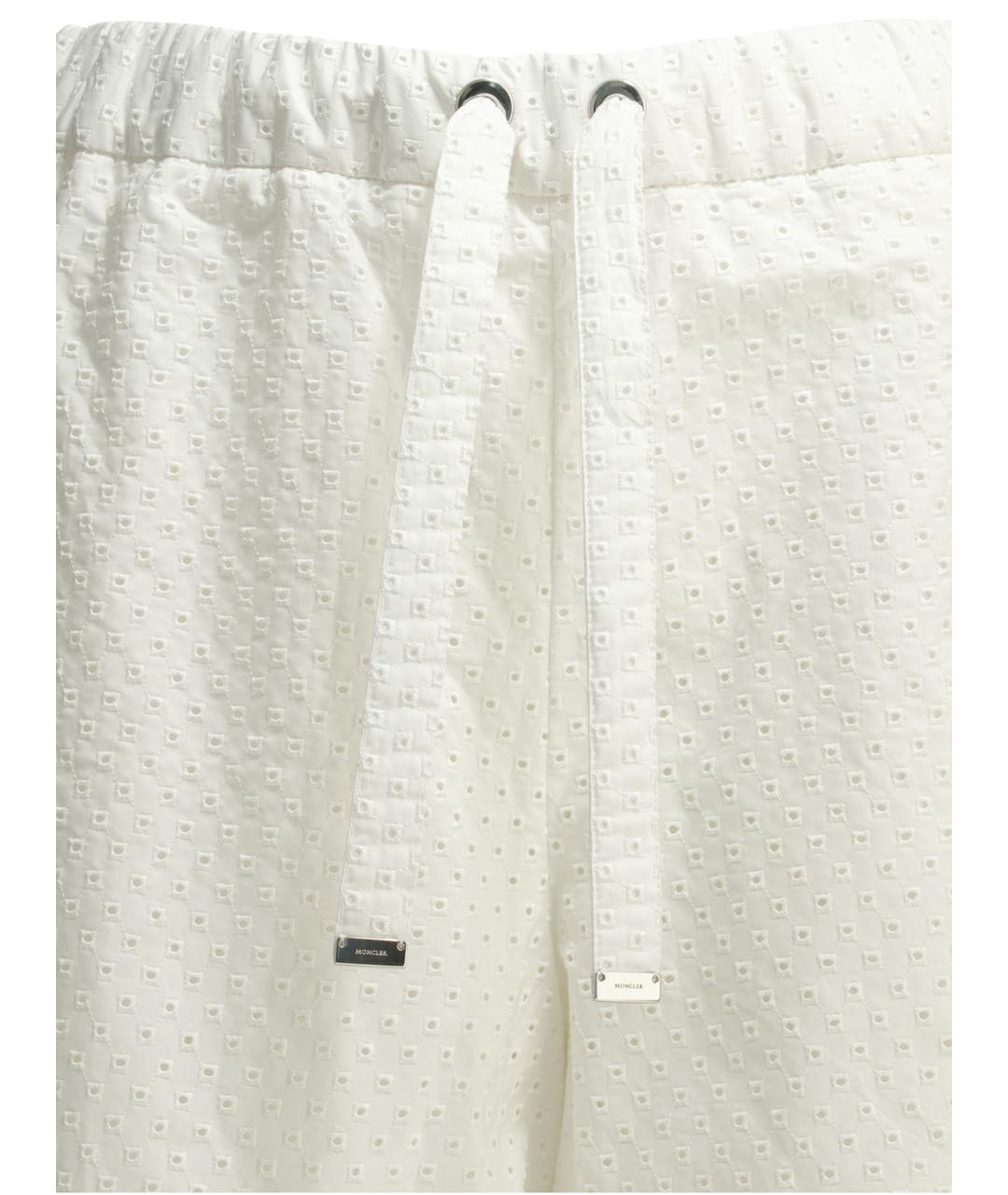 MONCLER Белые хлопковые шорты, фото 3