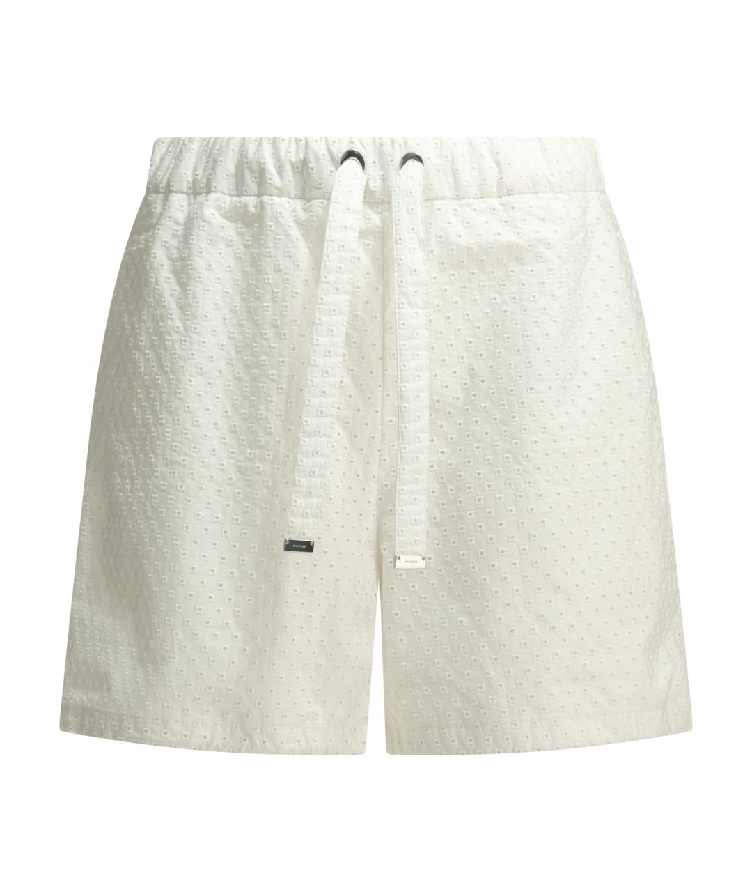 MONCLER Белые хлопковые шорты, фото 1
