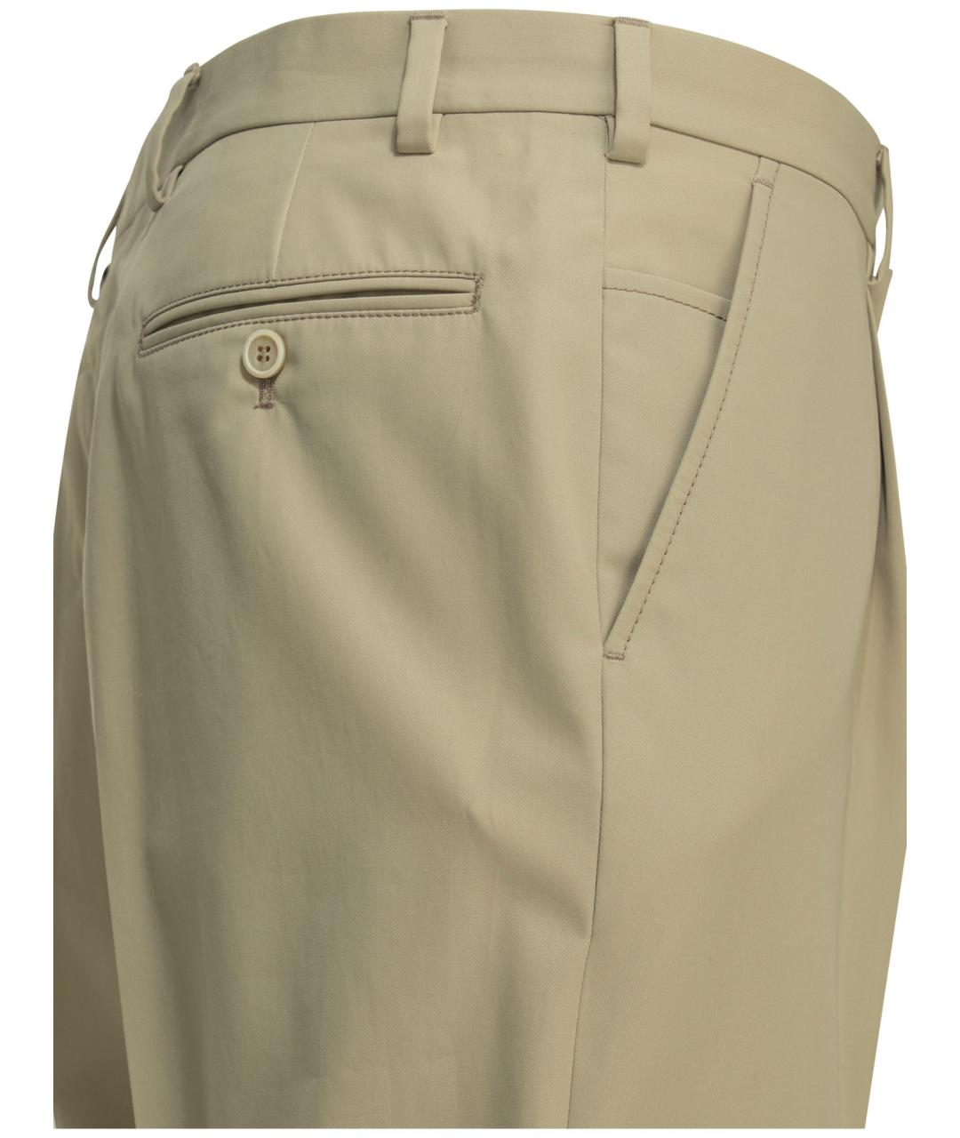 PRADA Бежевые хлопковые повседневные брюки, фото 4