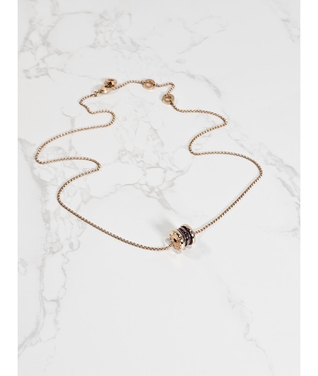 BVLGARI Коричневая подвеска из розового золота, фото 4