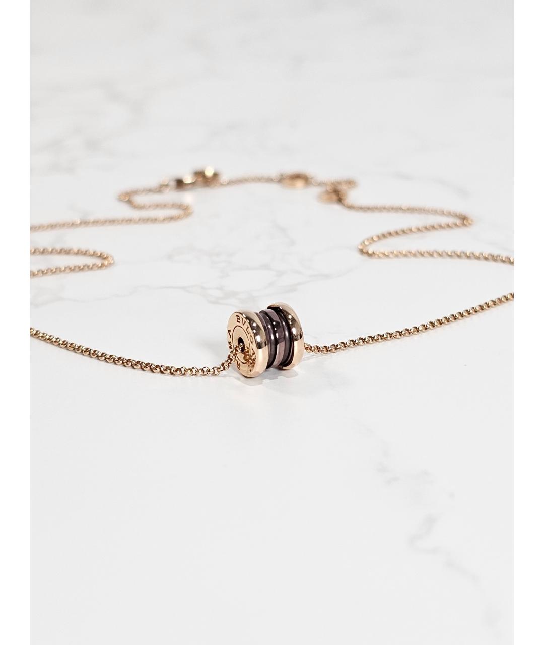 BVLGARI Коричневая подвеска из розового золота, фото 2