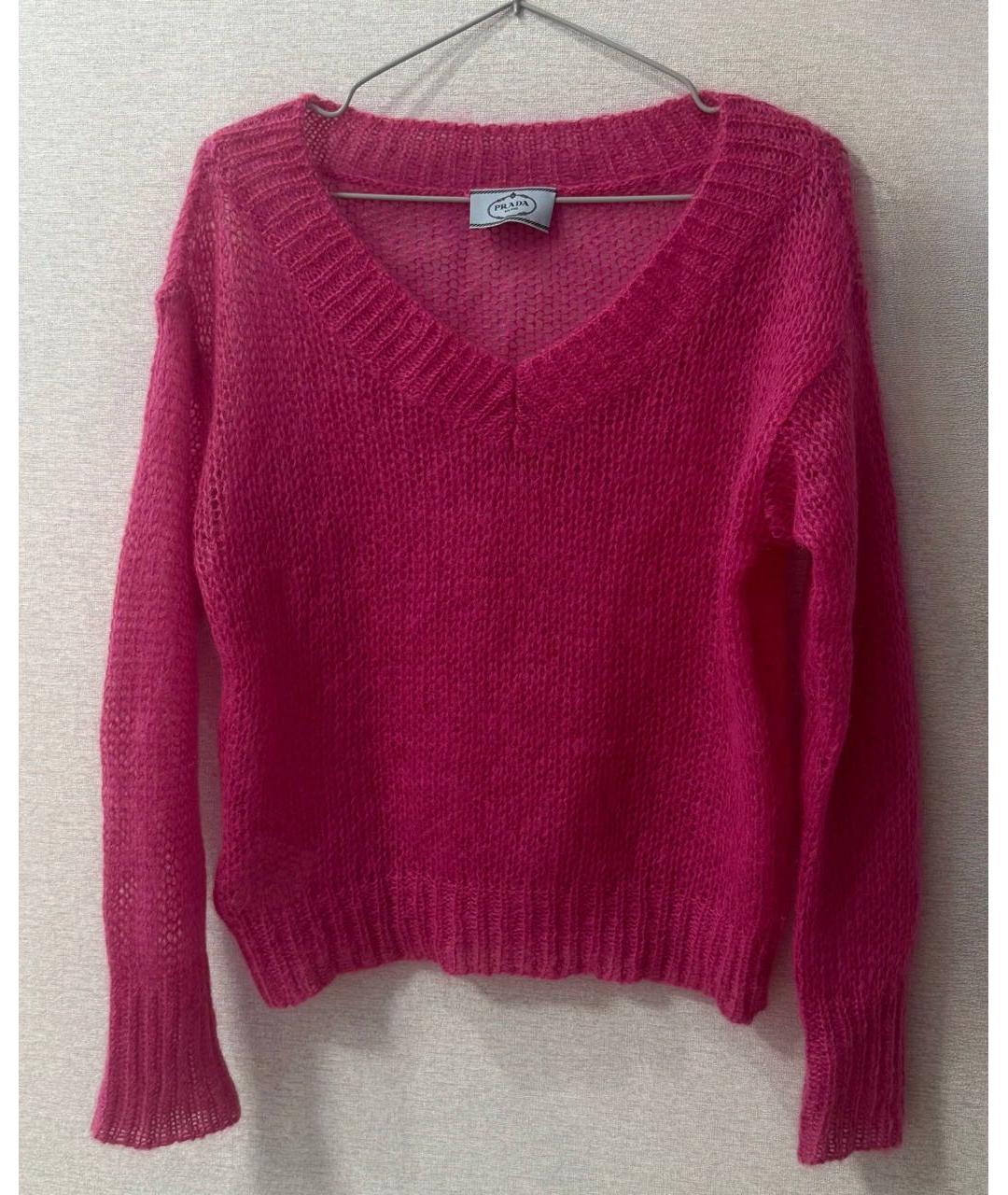 PRADA Розовый шерстяной джемпер / свитер, фото 7
