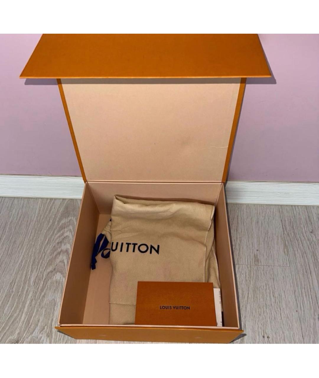 LOUIS VUITTON Бежевая кожаная сумка с короткими ручками, фото 6