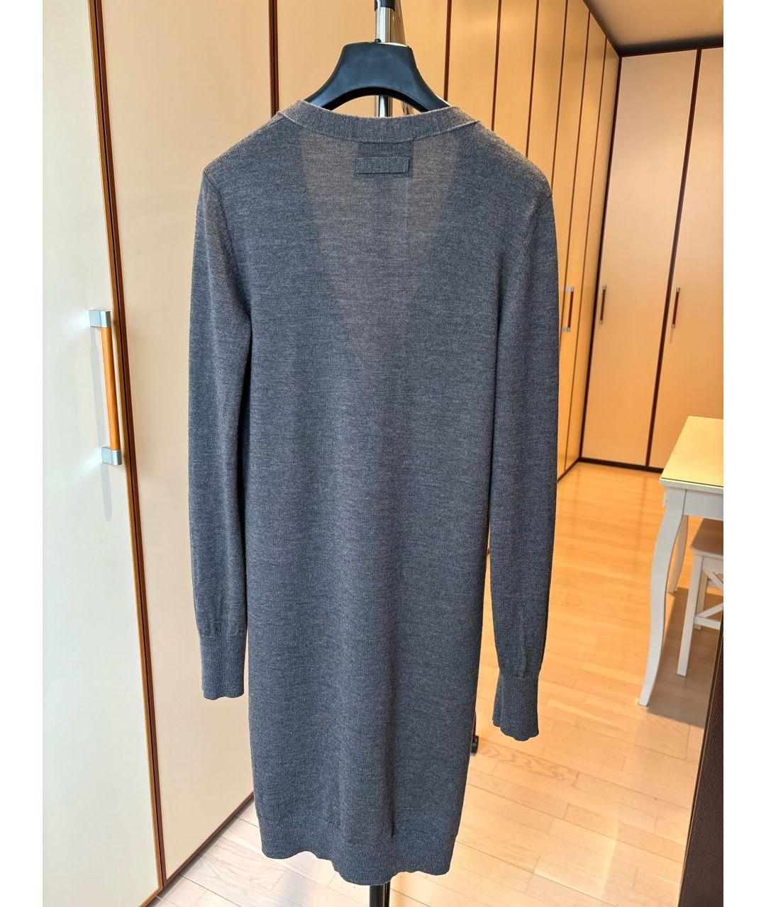 DOLCE&GABBANA Антрацитовый шерстяной кардиган, фото 2