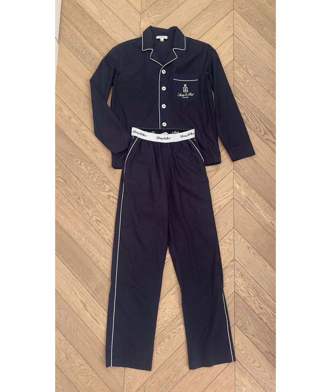 SPORTY AND RICH Темно-синяя хлопковая пижама, фото 7