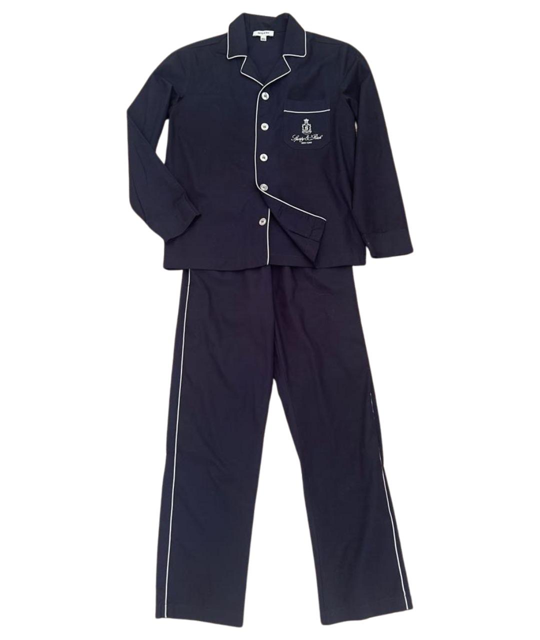 SPORTY AND RICH Темно-синяя хлопковая пижама, фото 1