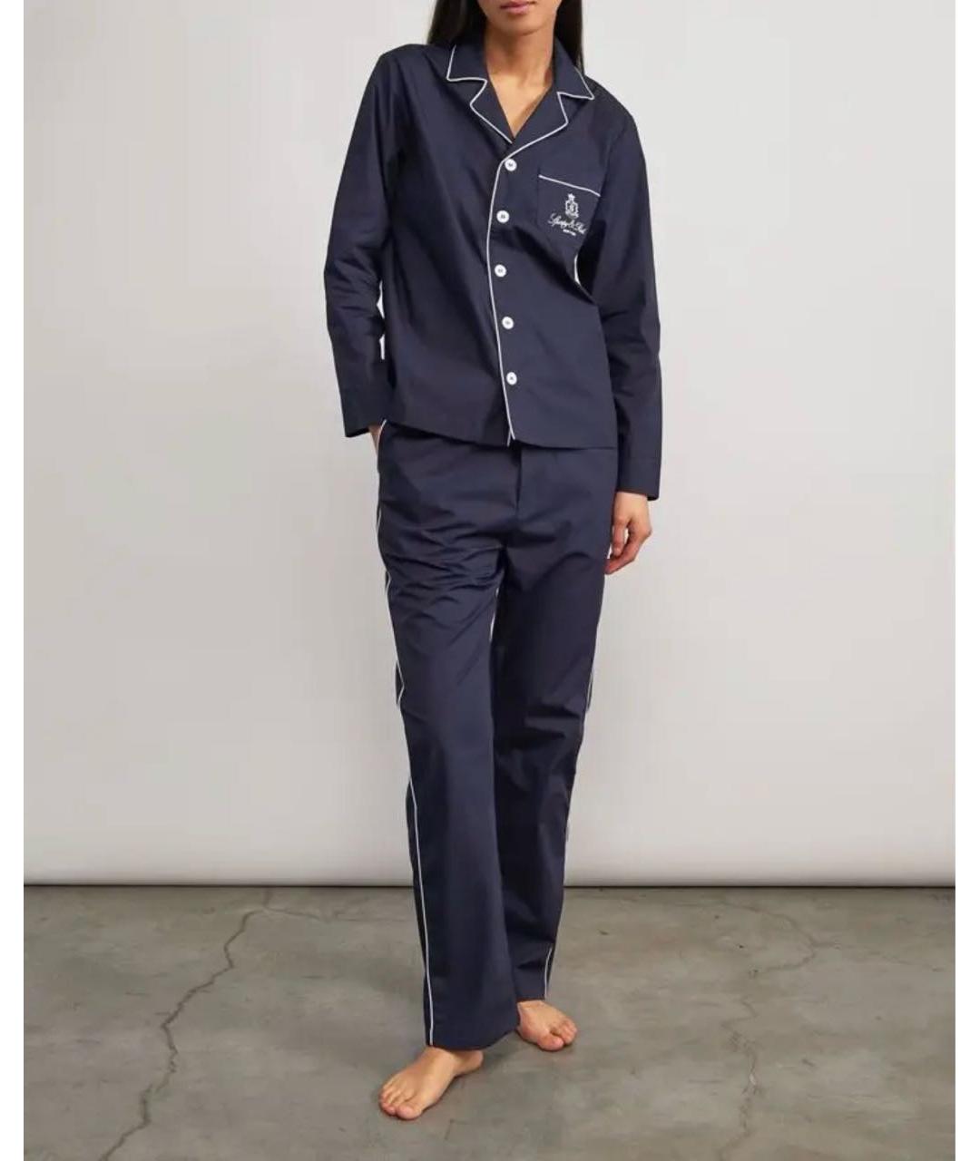 SPORTY AND RICH Темно-синяя хлопковая пижама, фото 2