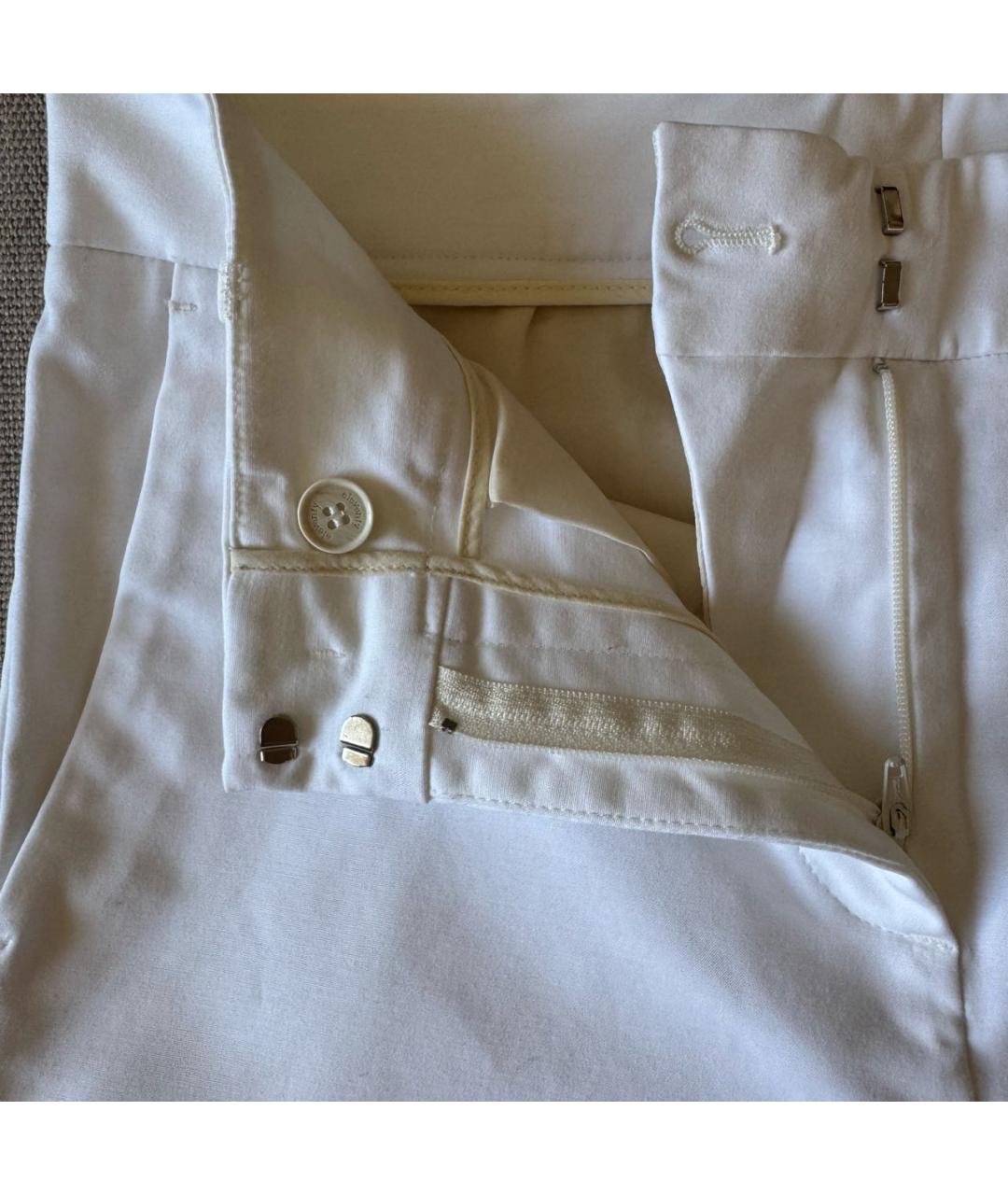 ELEVENTY Белые хлопко-эластановые брюки узкие, фото 6