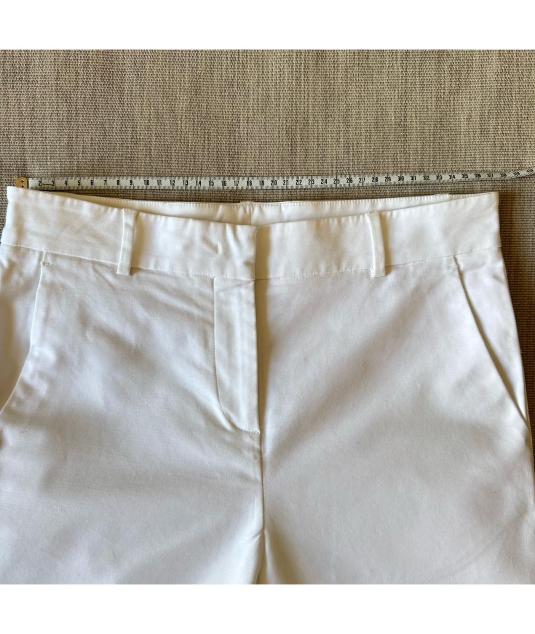 ELEVENTY Белые хлопко-эластановые брюки узкие, фото 5