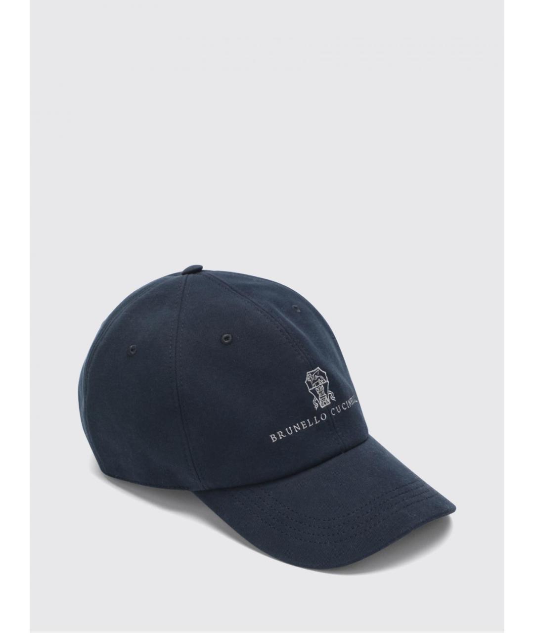 BRUNELLO CUCINELLI Синяя хлопковая кепка/бейсболка, фото 4