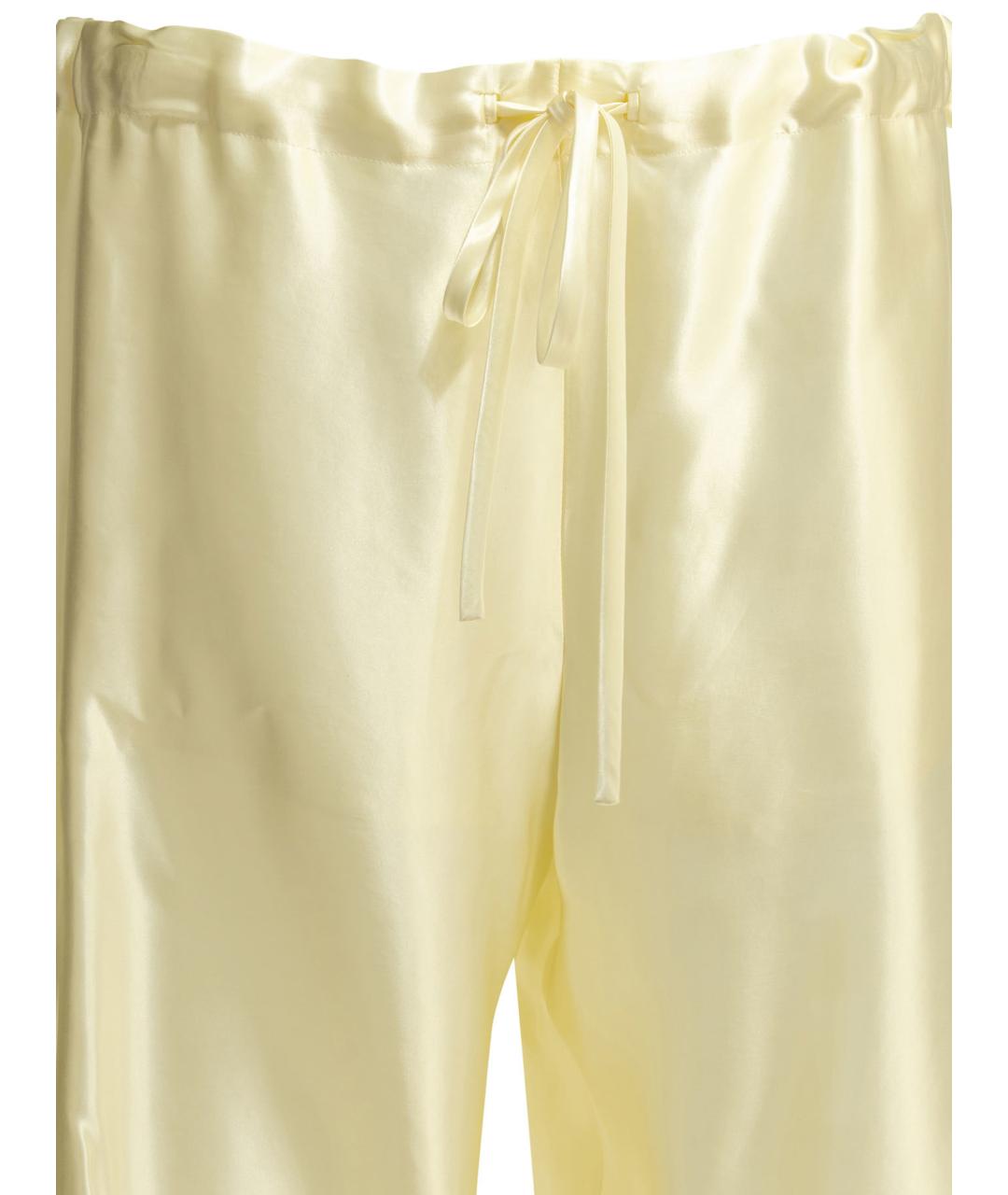 KHAITE Белые вискозные прямые брюки, фото 3