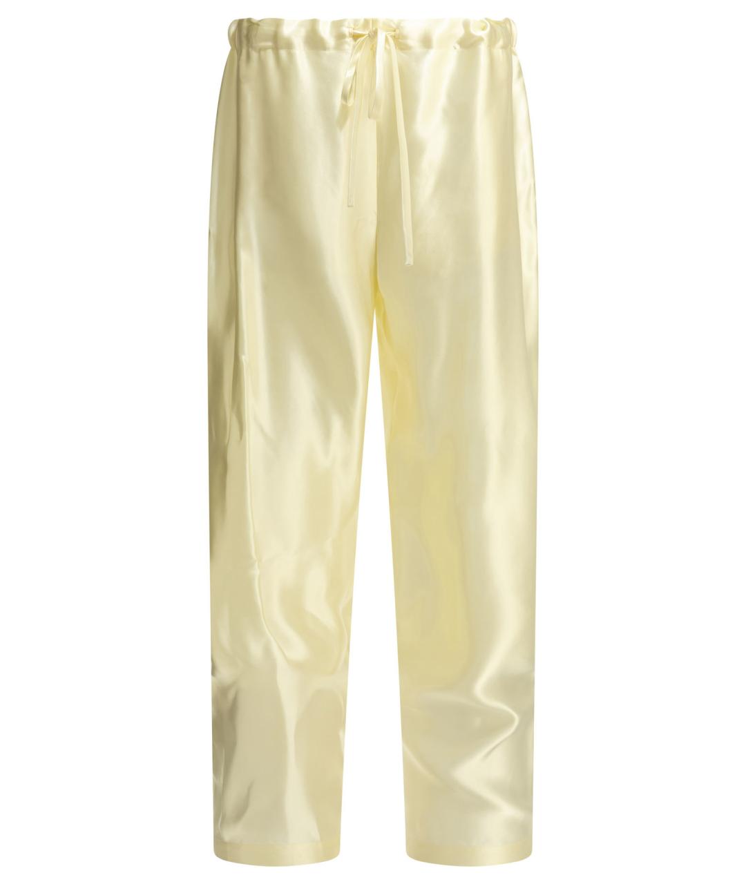 KHAITE Белые вискозные прямые брюки, фото 1