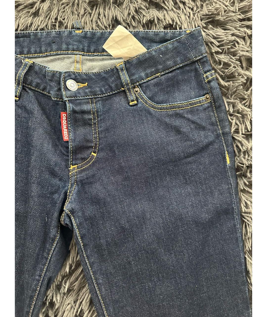 DSQUARED2 Темно-синие прямые джинсы, фото 4