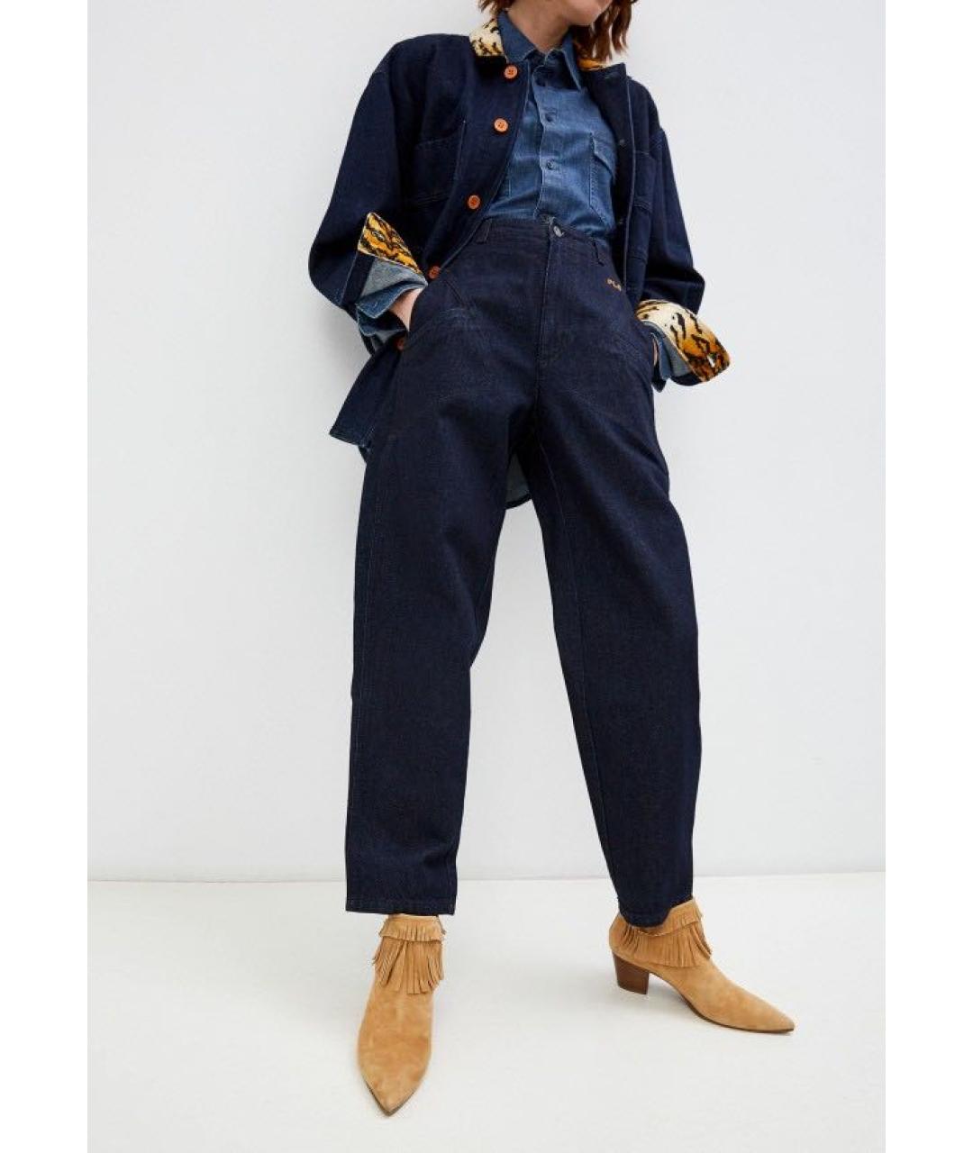 PHILOSOPHY DI LORENZO SERAFINI Темно-синие прямые джинсы, фото 2