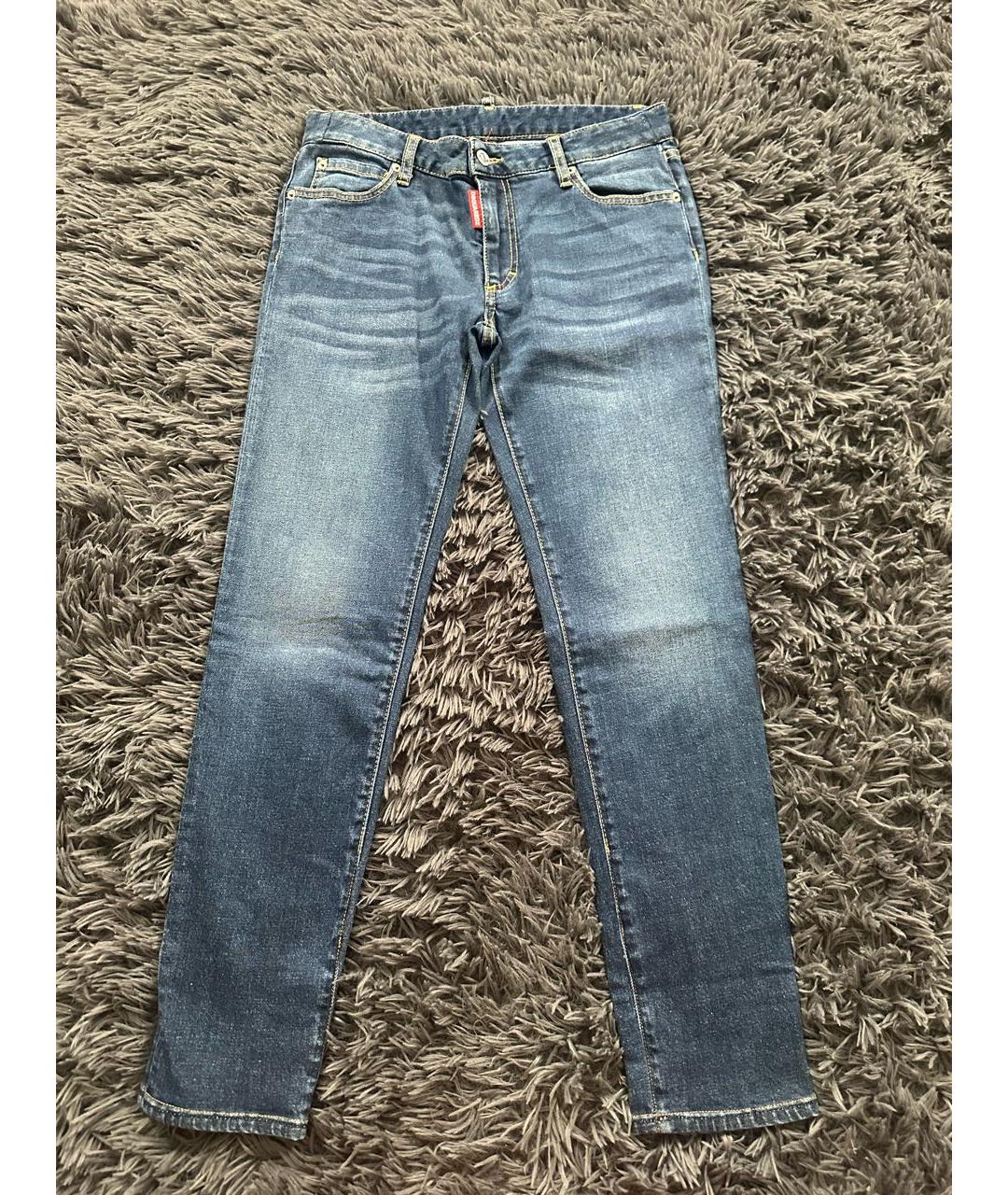 DSQUARED2 Синие прямые джинсы, фото 5