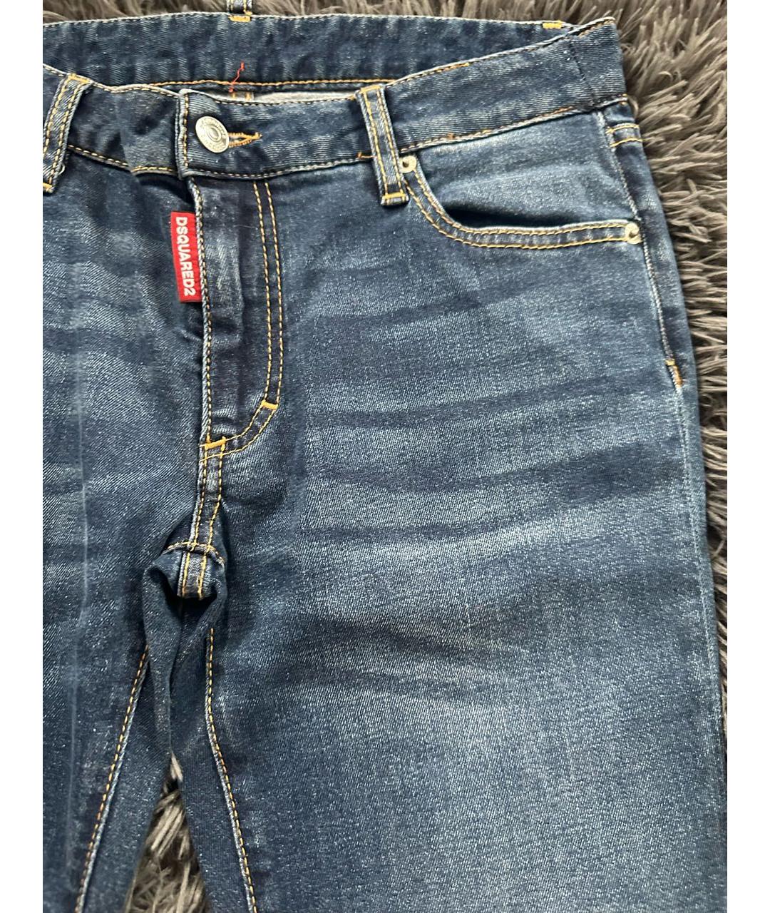 DSQUARED2 Синие прямые джинсы, фото 4