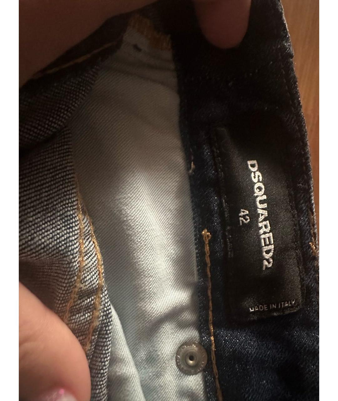 DSQUARED2 Синие прямые джинсы, фото 3