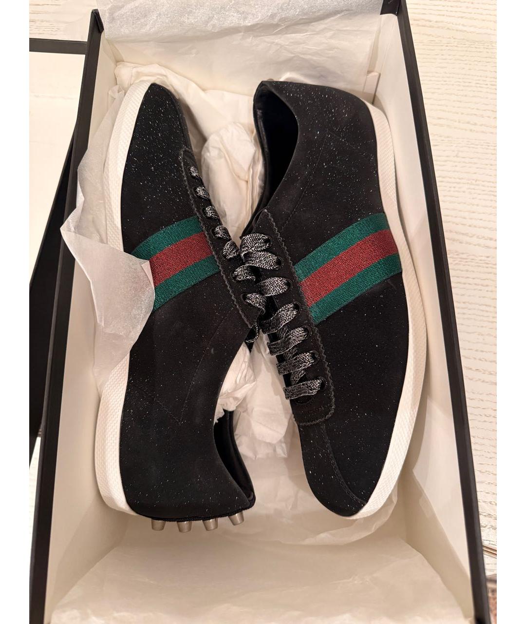 GUCCI Черные низкие кроссовки / кеды, фото 1