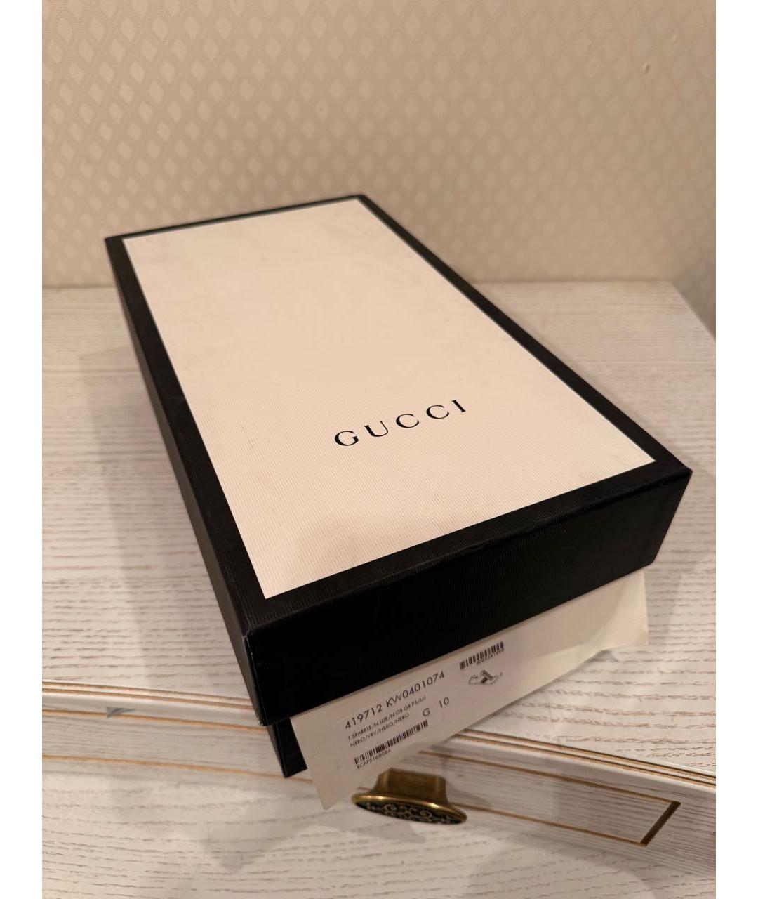 GUCCI Черные низкие кроссовки / кеды, фото 4