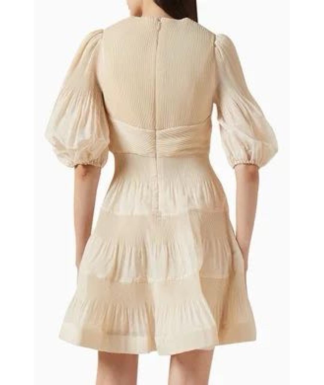 ZIMMERMANN Бежевое полиэстеровое повседневное платье, фото 2