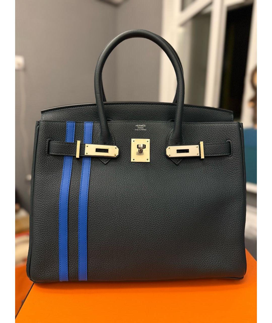 HERMES Зеленая кожаная сумка с короткими ручками, фото 9