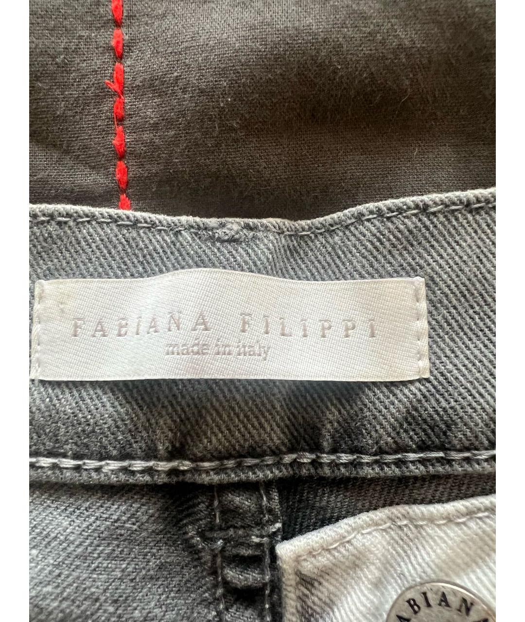 FABIANA FILIPPI Серые хлопковые джинсы слим, фото 3