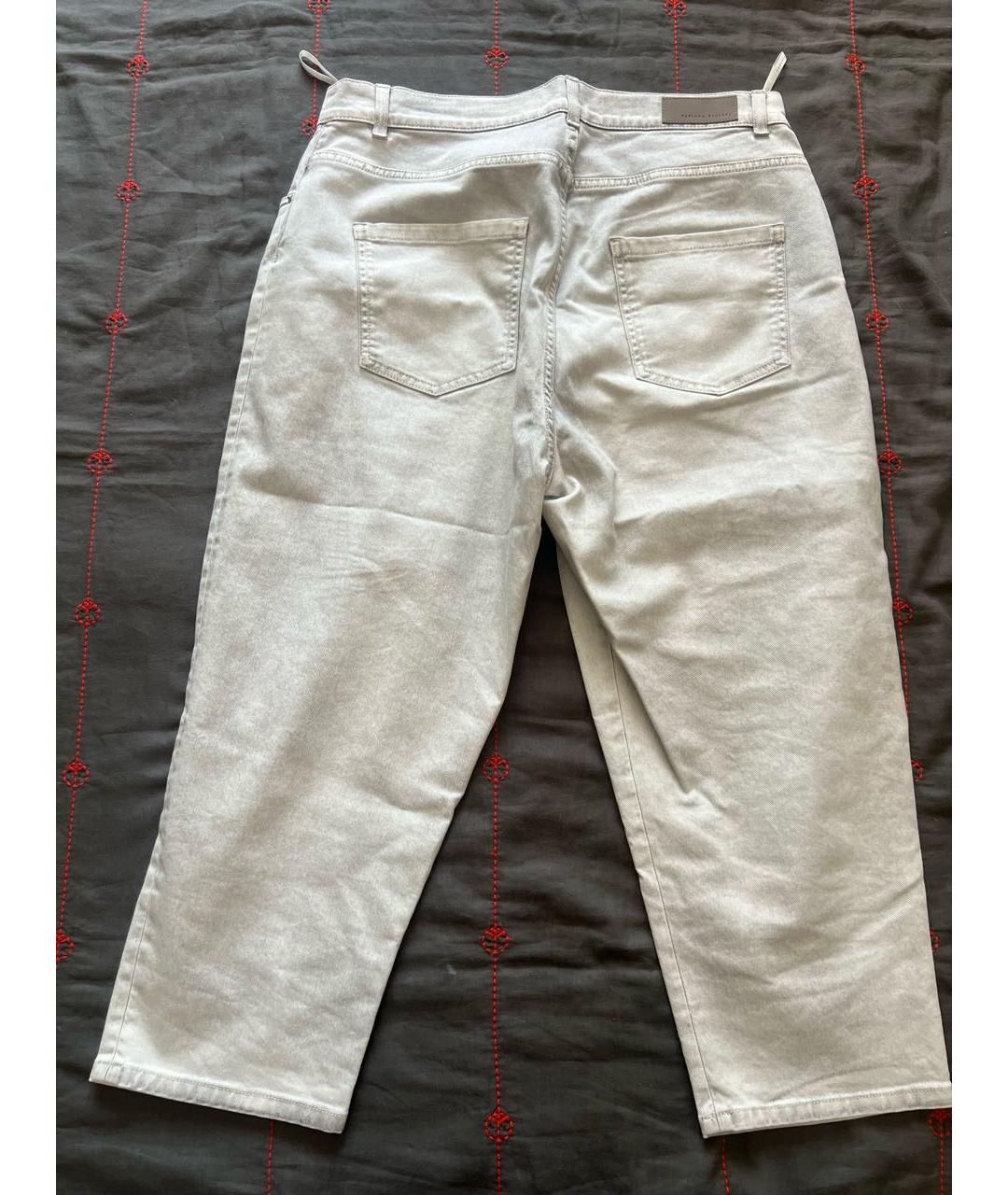 FABIANA FILIPPI Серые хлопковые джинсы слим, фото 2