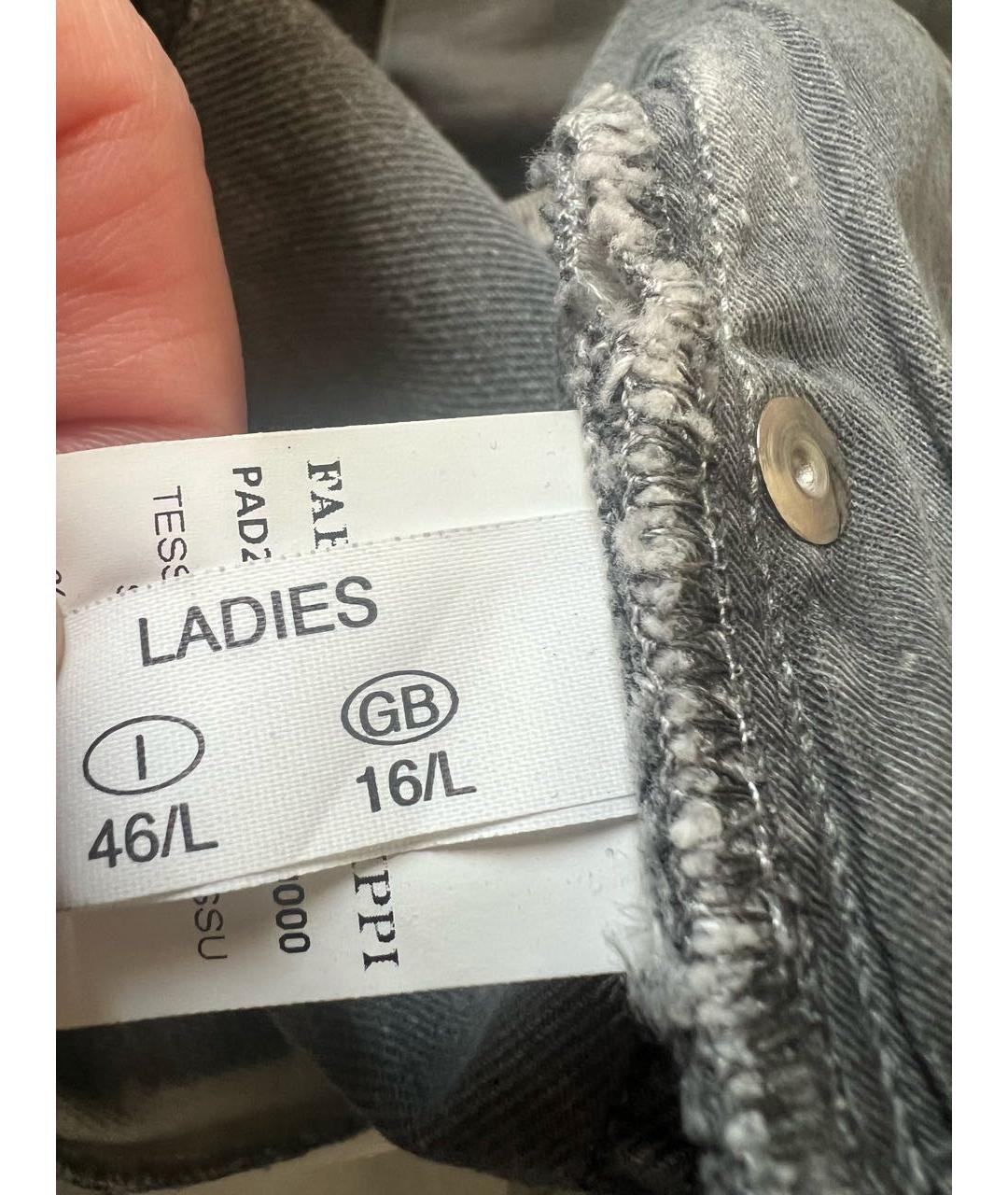 FABIANA FILIPPI Серые хлопковые джинсы слим, фото 6