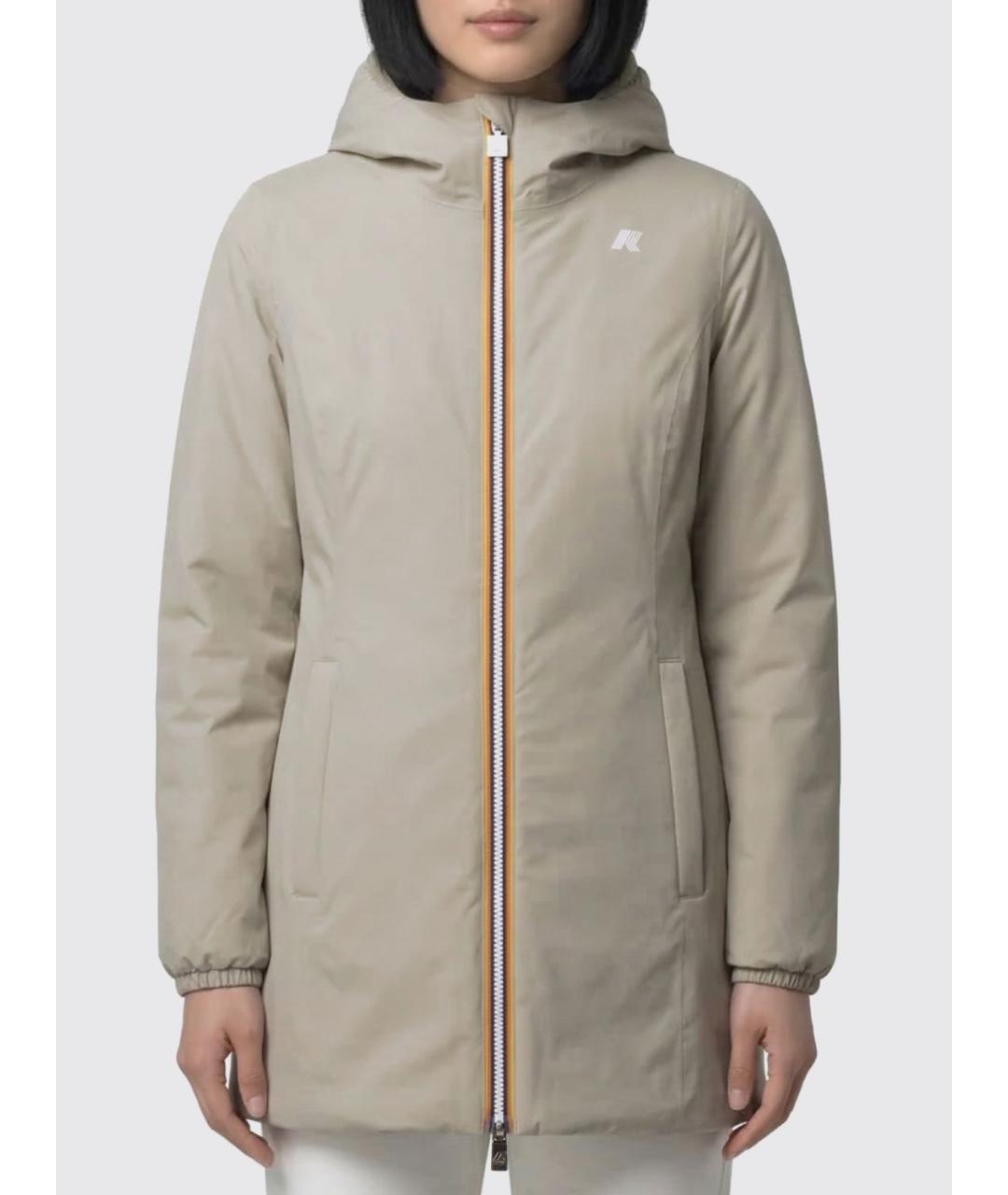K-WAY Бежевая полиамидовая куртка, фото 3
