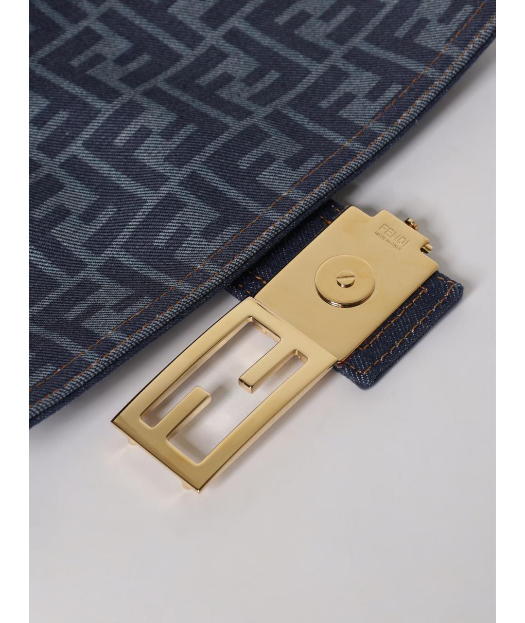 FENDI Синяя деним сумка через плечо, фото 4