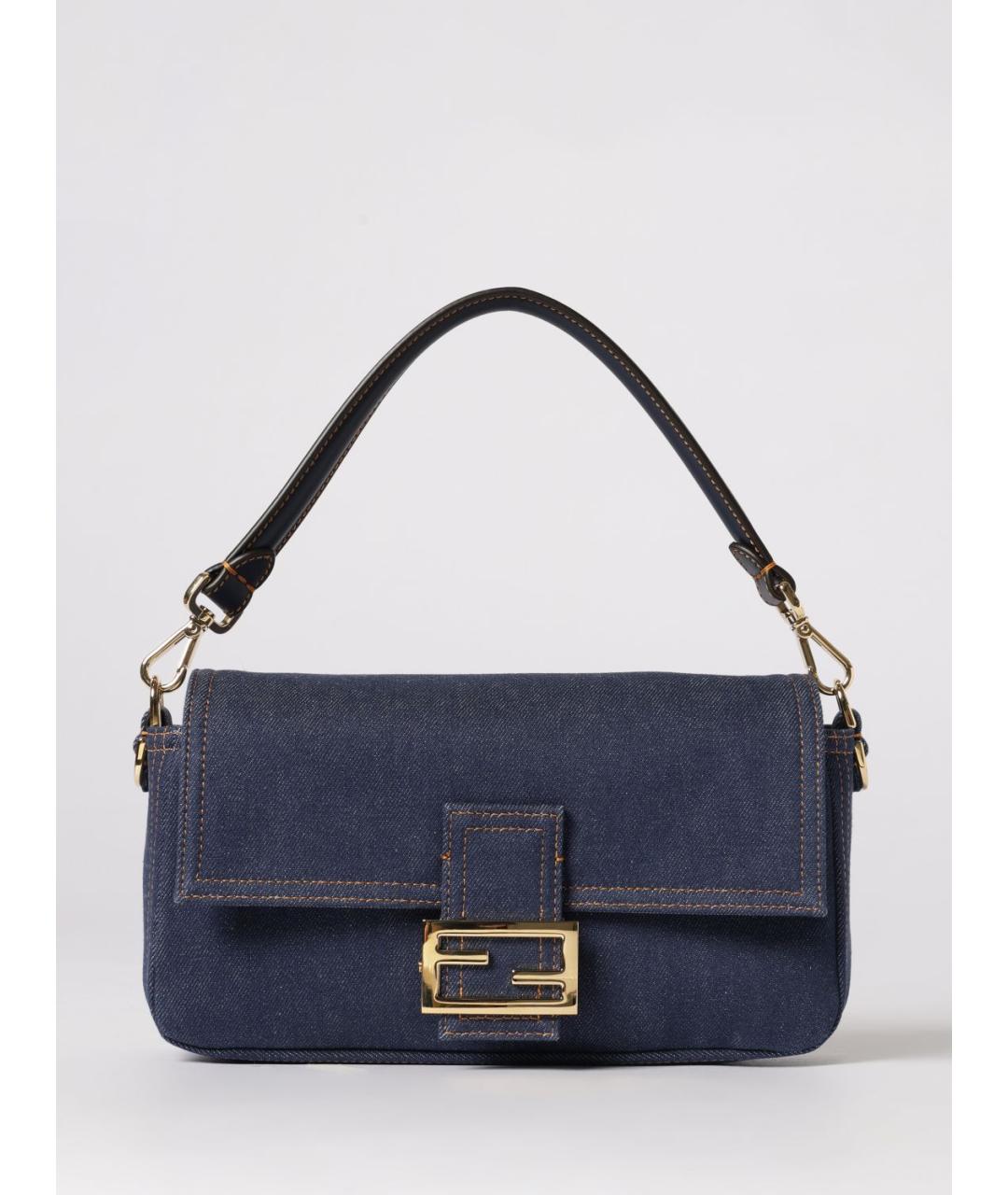 FENDI Синяя деним сумка через плечо, фото 6