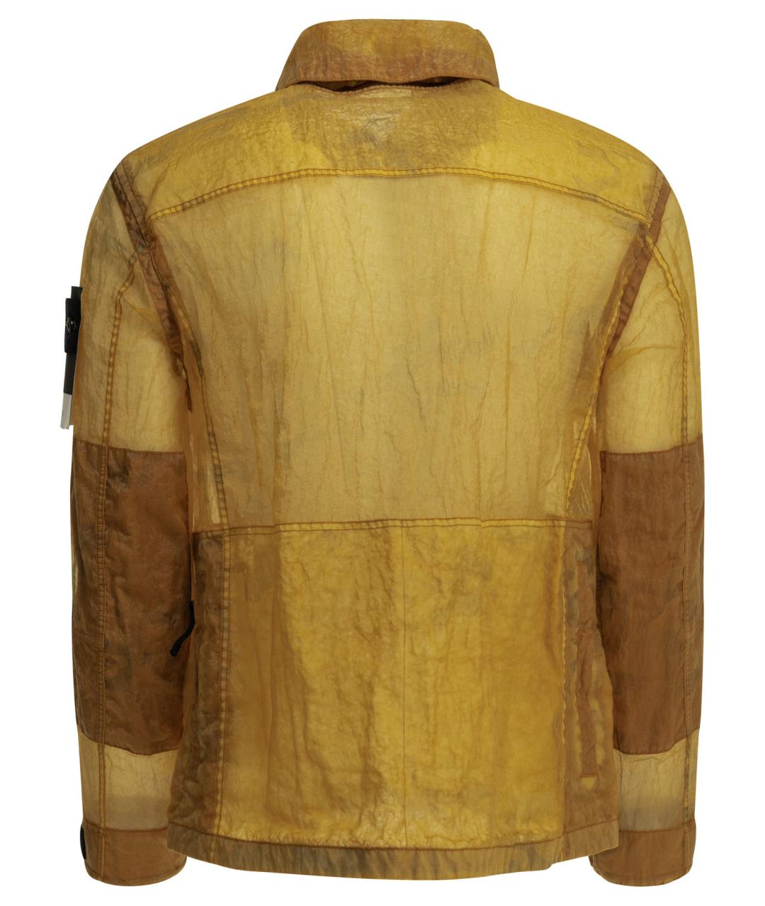 STONE ISLAND Желтая полиамидовая куртка, фото 2