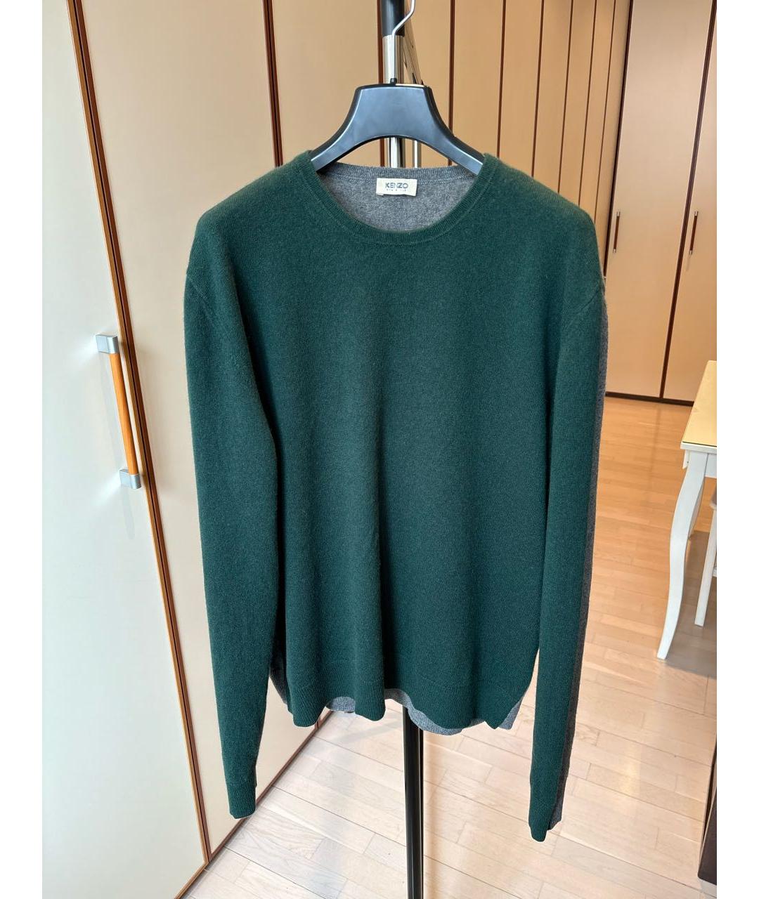 KENZO Зеленый кашемировый джемпер / свитер, фото 9