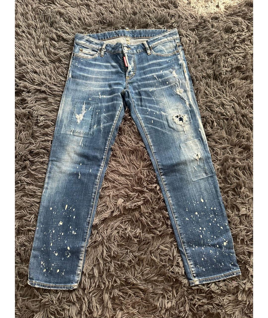 DSQUARED2 Синие прямые джинсы, фото 5