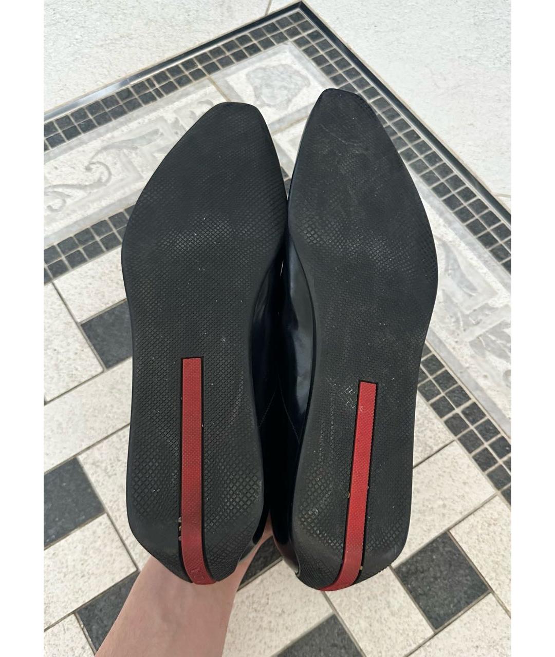 PRADA Черные кожаные туфли, фото 8